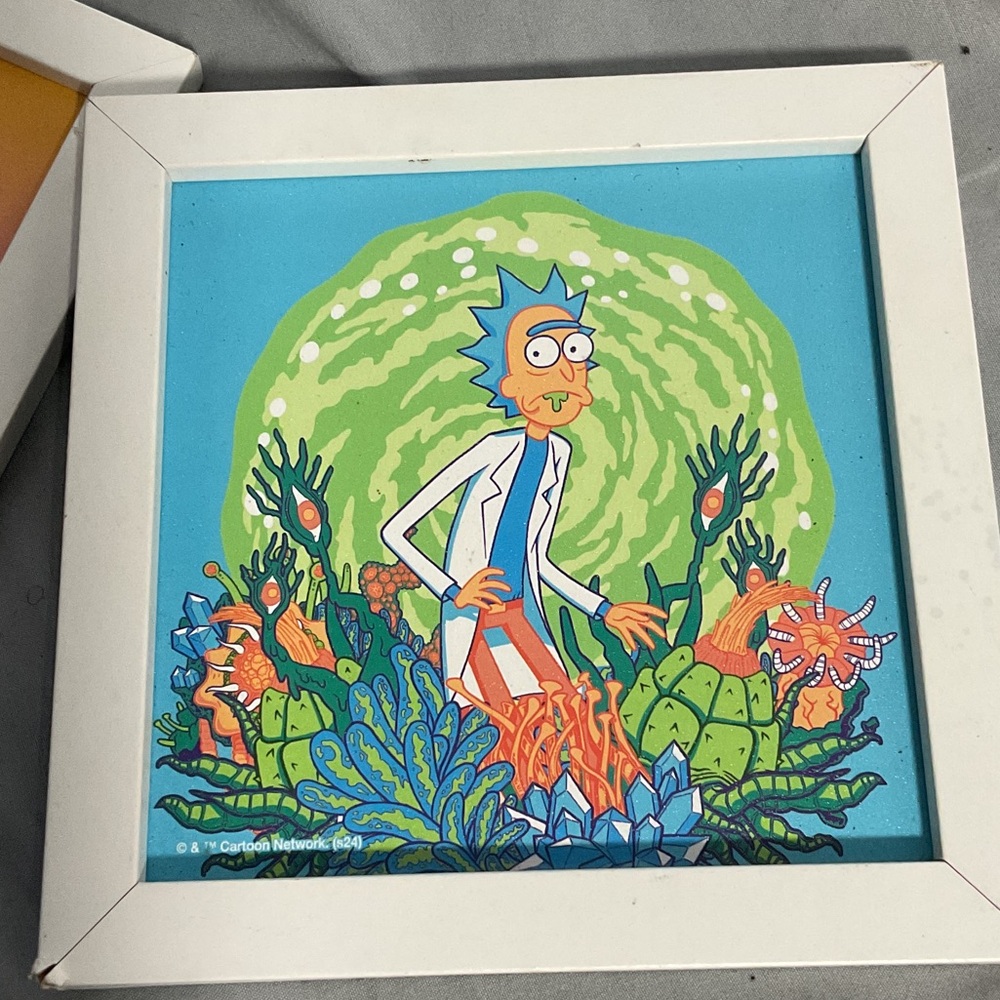 Rick Sanchez Blue and Green Character Art